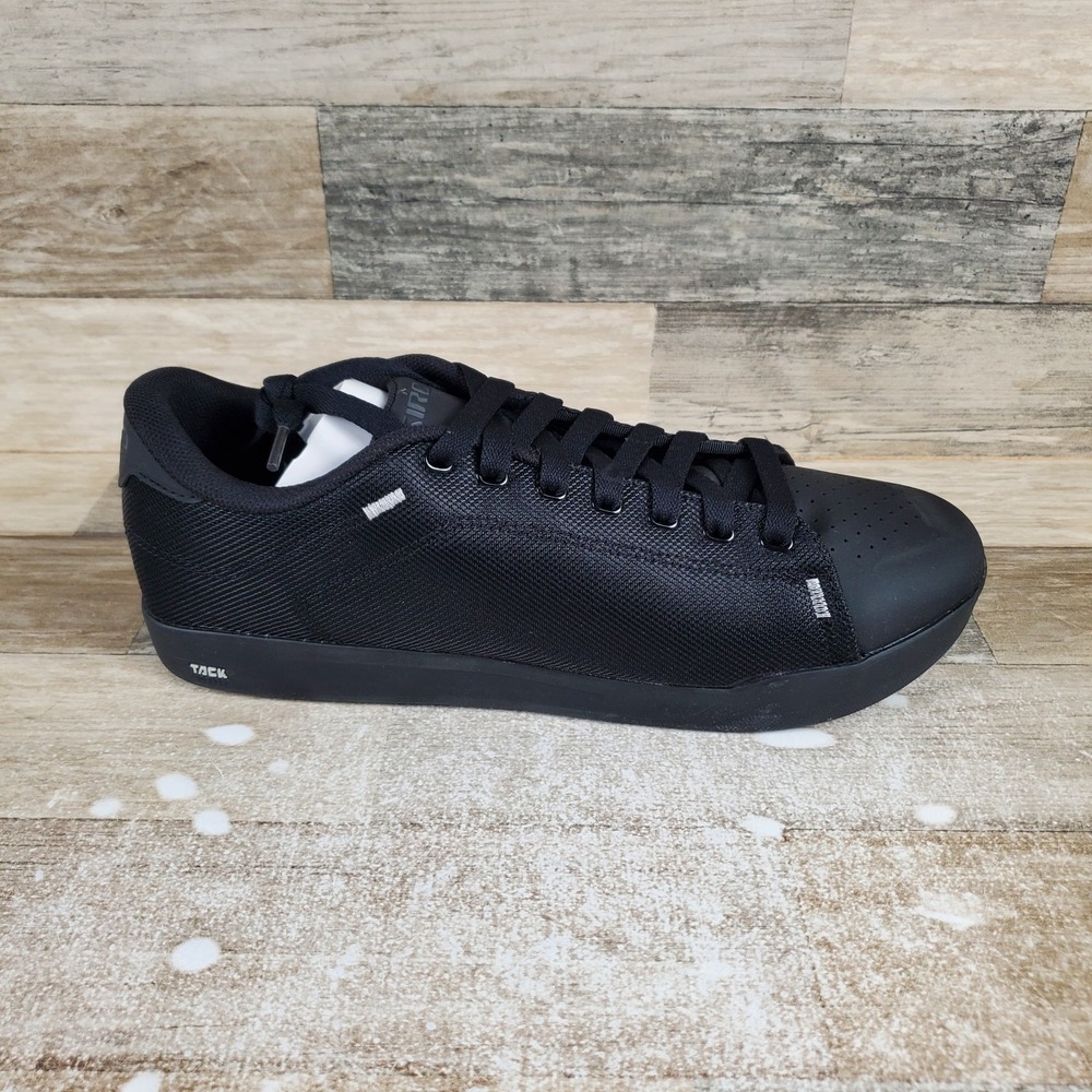 Giro Deed Mens Cycling Shoes Sz 13 Black Noir Leather Lace-Up Low Top Sneakers
